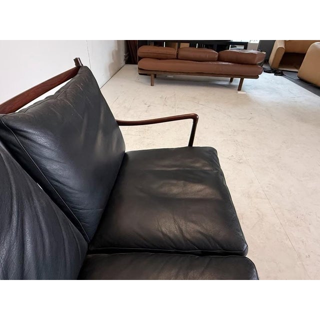 Colonial Leather Sofa by Ole Wanscher for Poul Jeppesens Møbelfabrik For Sale - Image 9 of 15