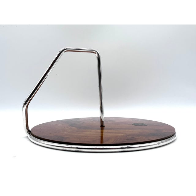 Mid-Century Round Silver-Plated Serving Tray from Sheratonn, 1930s For Sale - Image 6 of 13