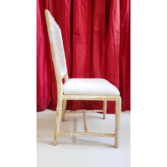 2000 - 2009 Klismos & Faux Bamboo Distressed Finish Dining Chairs, 2 Klismos End Chairs, 6 Aubrey Side Chairs For Sale - Image 5 of 18