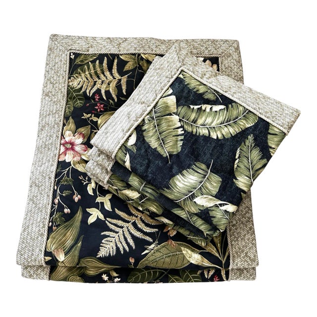 Vintage Thomasville Tropical Pillow Shams-A Set For Sale