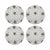 Pistils Small Bouquet Vegan Leather Round Pebble Placemat, Set of 8 For Sale - Image 4 of 5