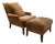 McGuire Umbria Lounge Chair, Ottoman and Throw Pillow For Sale