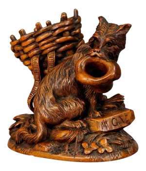 Black Forest Carved Begging Dog - Brienz Ca. 1900