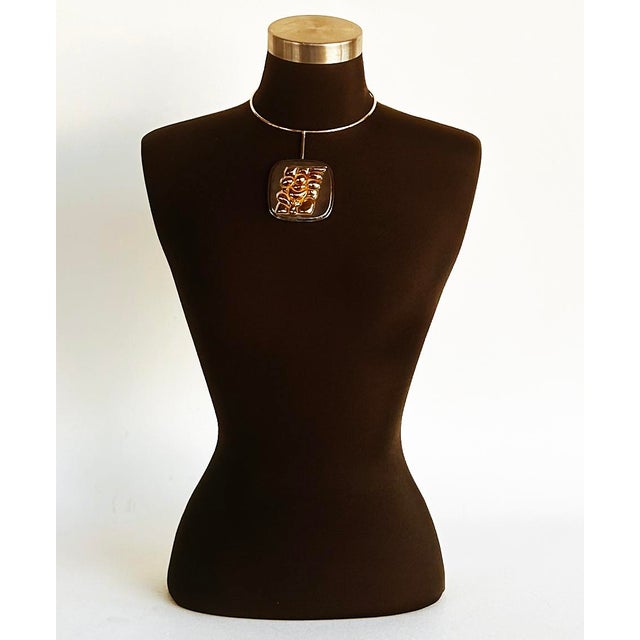 Metal 1980s Miguel Ortiz Berrocal Torso Verona Opus 173 Necklace #857/1000 With Case, Stand For Sale - Image 7 of 16