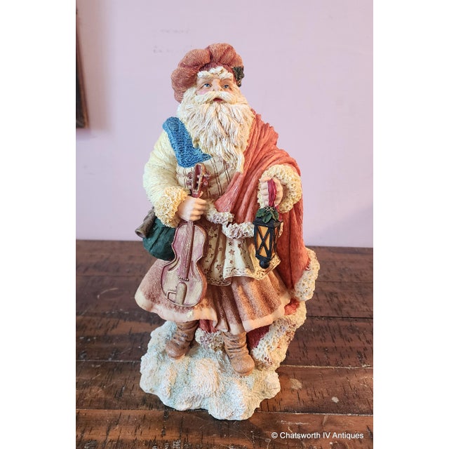 Plastic Very Detailed & Colorful Resin Holiday Christmas Statue of Santa Claus, 1990s For Sale - Image 7 of 7