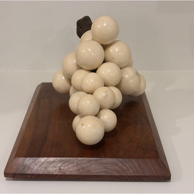 Large Scale Mid-Century Grape Cluster Sculpture Mounted to Wood Base For Sale - Image 16 of 18