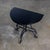 Early 20th Century Art Deco Italianate Demilune Table Black Painted Hand Wrought Iron Base For Sale - Image 12 of 18