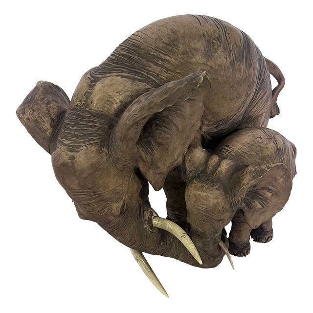 Terracotta Elephant Figure, 1960s For Sale