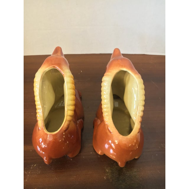 1960s 1960s Mid Century Usa Pottery Gazelle Planter Vases - a Pair For Sale - Image 5 of 10