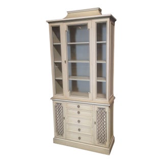 Vintage Regency Style Pagoda Hutch For Sale