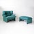 Textile Portovenere Lounge Chair with Ottoman by Vico Magistretti for Cassina, 1980s, Set of 2 For Sale - Image 7 of 11