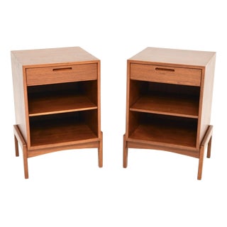 Vintage Danish Teak Nightstands by Ib Kofod-Larsen, 1960, Set of 2 For Sale