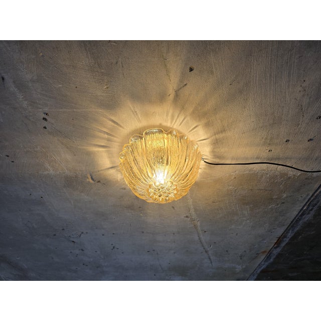 1970s Floral Glass Ceiling Light from Fischer Leuchten, 1970s For Sale - Image 5 of 10