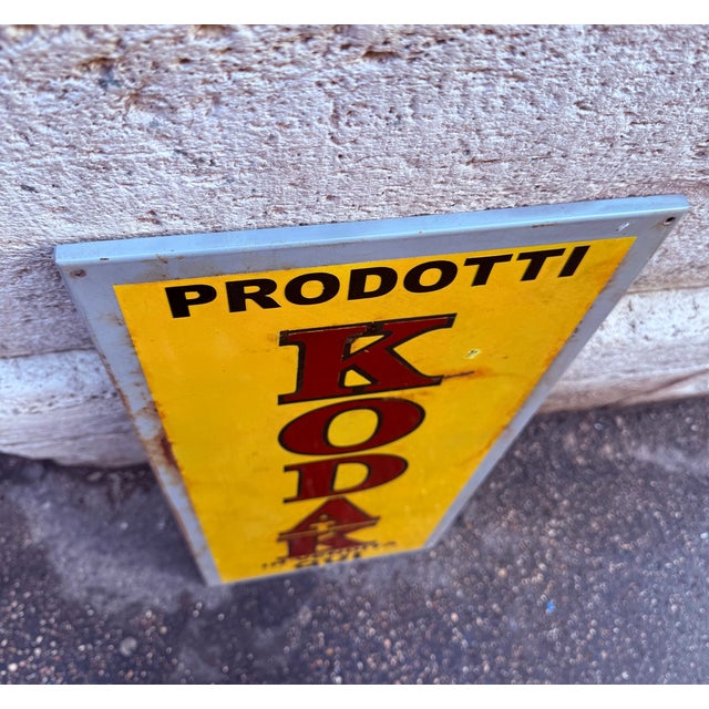 Original vintage kodak sign – kodak products, italy original vintage kodak metal advertising sign with the words "kodak...
