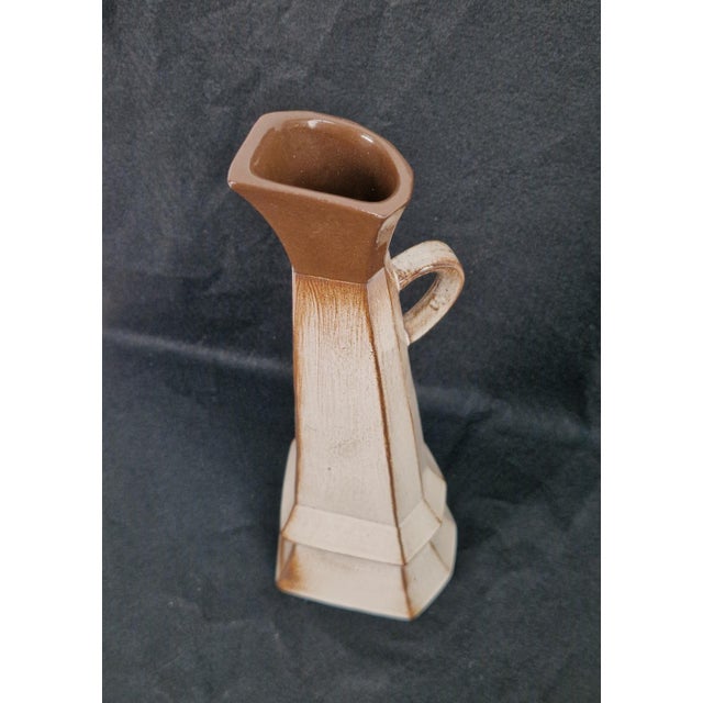 Cubist Pitcher Vase in Ceramic, 1950s For Sale - Image 9 of 11