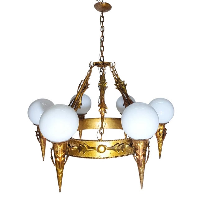 Large Vintage Regency Lamp, 1950s For Sale - Image 10 of 10