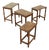 Italian Rosewood Nesting Tables with Copper Inlay, 1950s, Set of 4 For Sale