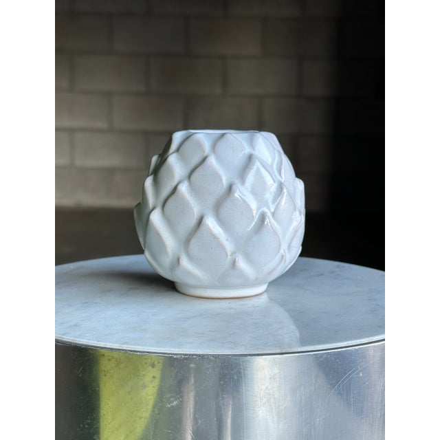 A great small vase (signed on underside) possibly by Upsala Ekeby. Nicely glazed vase with white and some subtle...