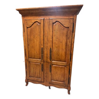 Late 20th Century Large French Country Style Television Armoire For Sale