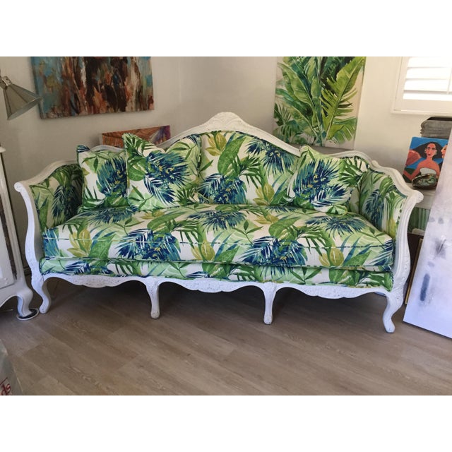 French Style Shabby Chic Sofa Chairish