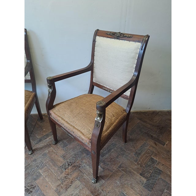 Set of French Empire Style Armchairs, 1900s For Sale - Image 6 of 9