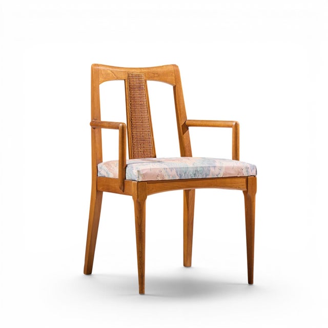 Ramseur Mid Century Walnut and Cane Dining Chairs - Set of 6 For Sale - Image 10 of 17