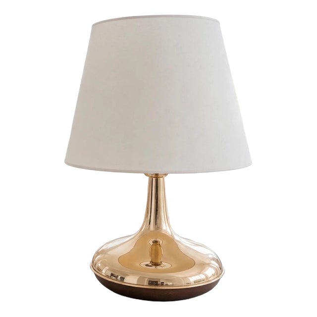 Swedish Brass Table Lamp, 1970s For Sale