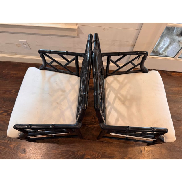Contemporary Pair of Chinese Chippendale Style Armchairs For Sale In Dallas - Image 6 of 7