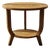 20th Century Vintage Round Wooden Coffee Table with Lower Shelf, 1940s For Sale