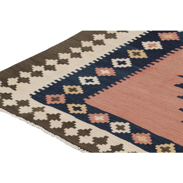 1950s Vintage Shahsavan Persian Kilim in Red With Medallion Patterns by Rug & Kilim For Sale - Image 5 of 7