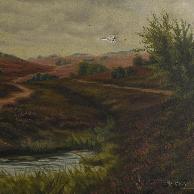 Landscape, Oil on Canvas, Early 1900s, Framed For Sale - Image 3 of 9