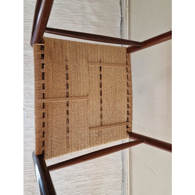 Teak and Rope Chairs in the style of Niels O. Møllers, 1960s, Set of 2 For Sale - Image 9 of 10