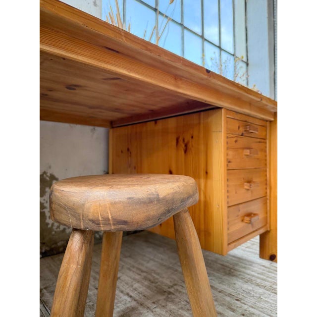 Swedish Pine Desk in the style of Aperldoon, 1970s For Sale - Image 4 of 18