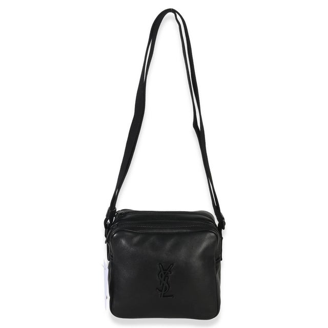 Black Black Lambskin Monogram Niki Cube Camera Bag For Sale - Image 8 of 9