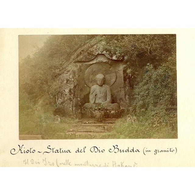 Glimpses of Japanese Shrines in Kyoto - Ancient Albumen Print 1870/1890 1870/1890 For Sale - Image 3 of 6