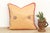 Shahi Saffron Gold Zardozi Silk Pillow, Peacock Motif For Sale In Los Angeles - Image 6 of 6