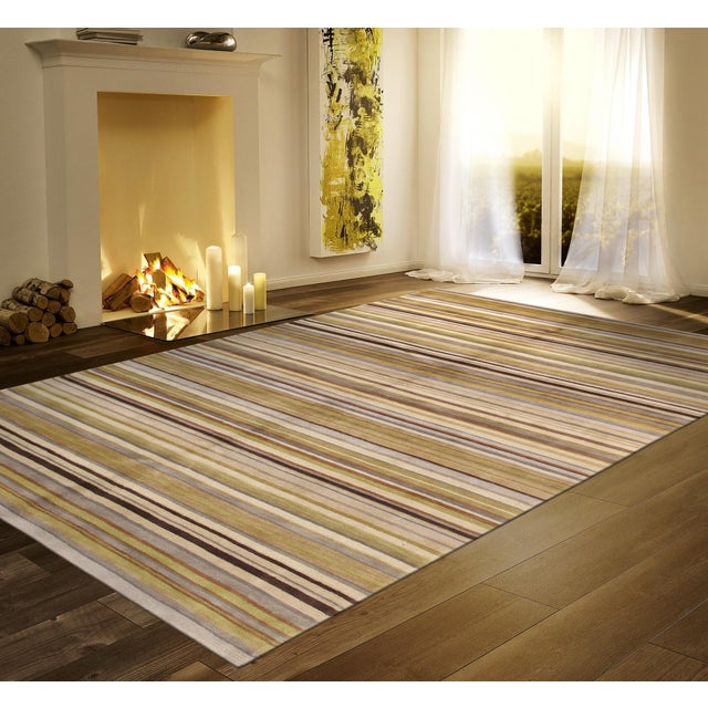 Modern Pasargad Home Modern Multicolor Wool Area Rug- 5' 0" X 7'11" For Sale - Image 3 of 3