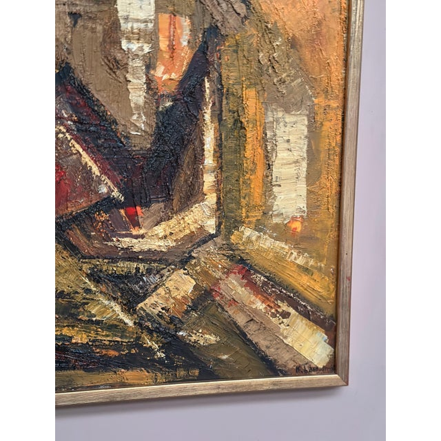 Kenneth Larsson, Composition, 1960s, Oil on Panel For Sale - Image 13 of 18