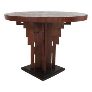 Gueridon Table with Briar Top and Sculptural Base, Italy, 1930s For Sale