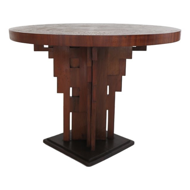 Gueridon Table with Briar Top and Sculptural Base, Italy, 1930s For Sale