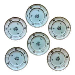 Vintage English Calyx Ware 'Nanking' Pattern by William Adams China, Luncheon Plates- Set of 6