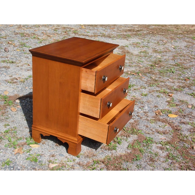 Vintage L. Hitchcock Stenciled Solid Maple Nightstand End Table Chairish