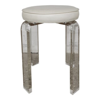 Mid 20th Century 1970's Lucite Vanity Stool For Sale