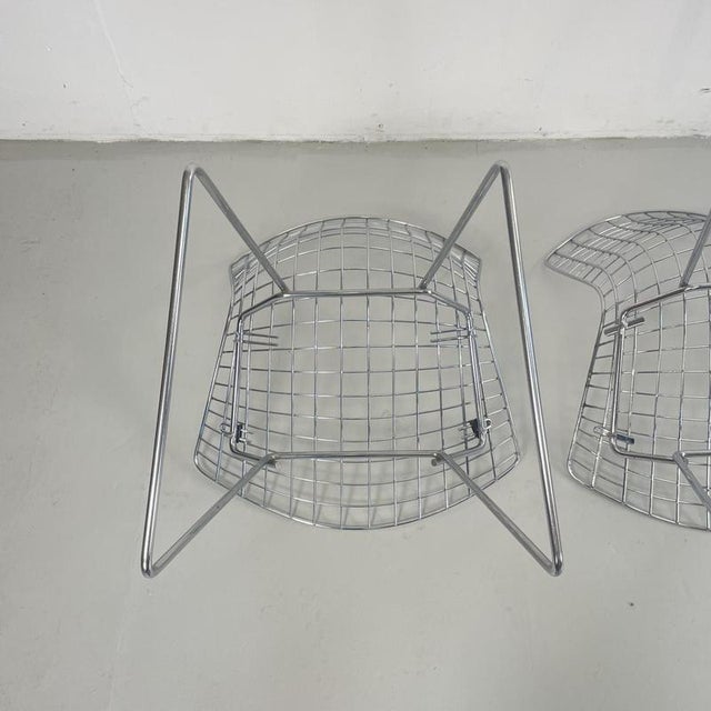 Vintage Side Chairs in Chrome by Harry Bertoia, 1950s, Set of 4 For Sale - Image 13 of 17