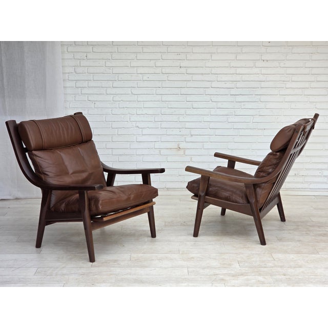 Mid-Century Modern Danish Model GE530 Highback Lounge Chair by H.J. Wegner for Getama, 1970s For Sale - Image 3 of 18
