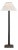 Chapman & Myers by Visual Comfort Signature Strie Buffet Lamp in Aged Iron with Linen Shade For Sale