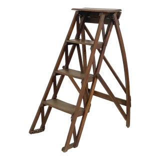 Small Vintage Stepladder in Beech, 1950s For Sale