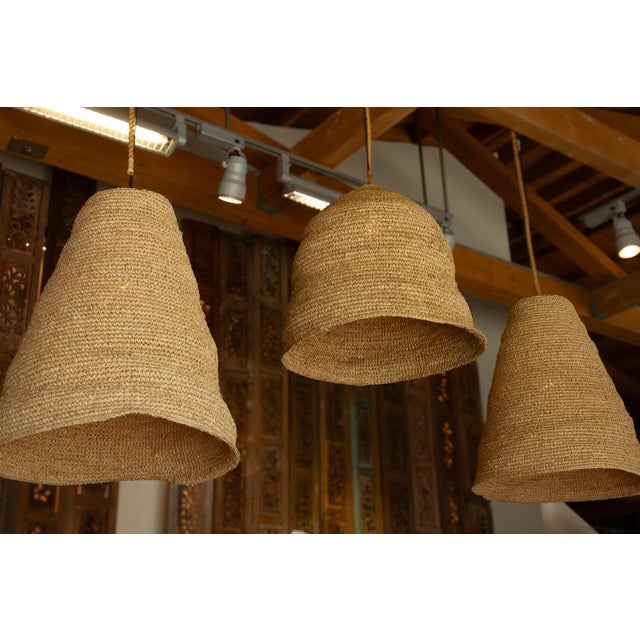 Contemporary 1990s Monumental Dome Shape Sea Grass Woven Lantern For Sale - Image 3 of 7
