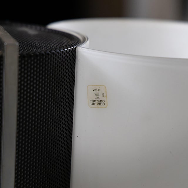 Metal Glass and Metal Table Lamp, 1970s For Sale - Image 7 of 14