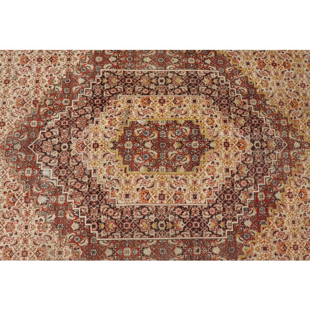 Antique Haji Jalili Tabriz Rug With Ivory Field and Fine Medallion Design 12'8 X 17'7 For Sale - Image 13 of 16